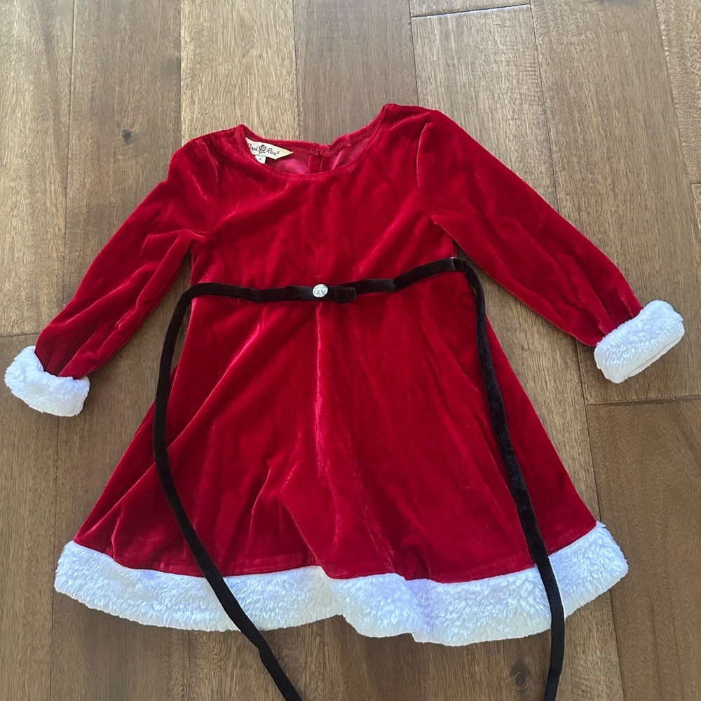 Elegant Red Velvet Kids Formal Dress